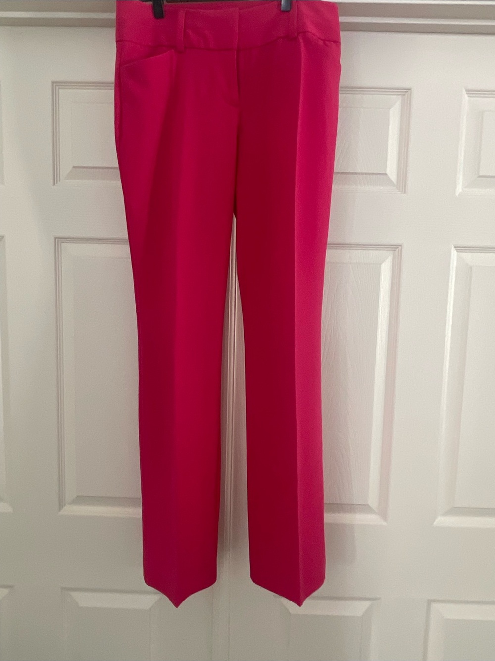 New York & Company Bright Pink Boot-Cut Dress Pants